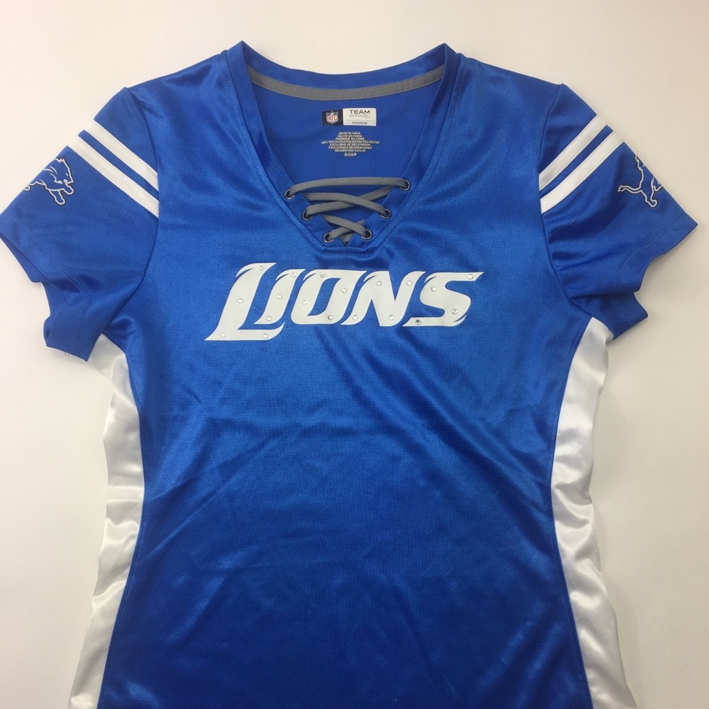Detroit Lions NFL Football Lace-Up Shirt Size S